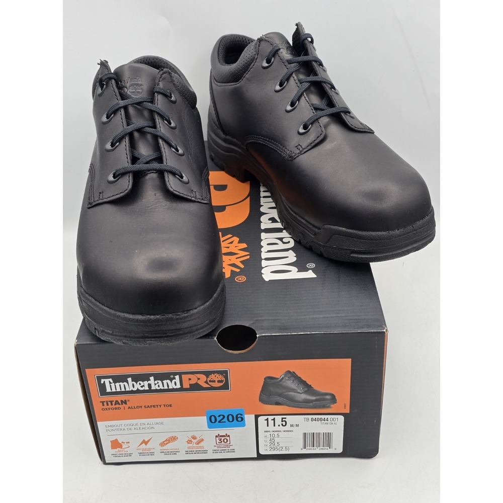Timberland Pro Men's Titan Alloy Safety Toe Oxford, Black, Size 11.5 M - NIB